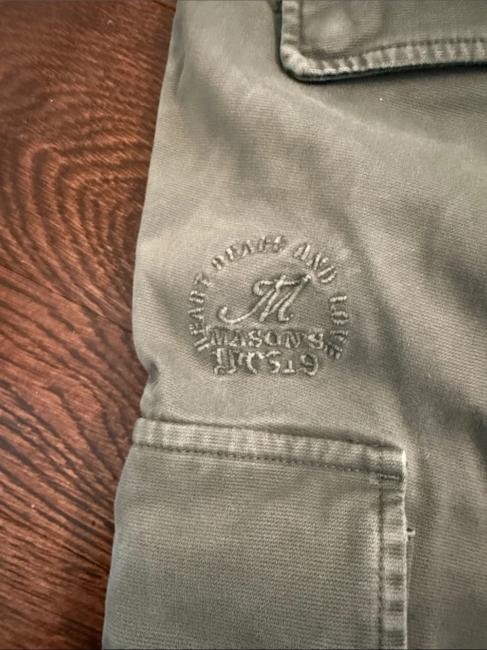 Mason Olive Green Cargo Pants with Utility Pockets